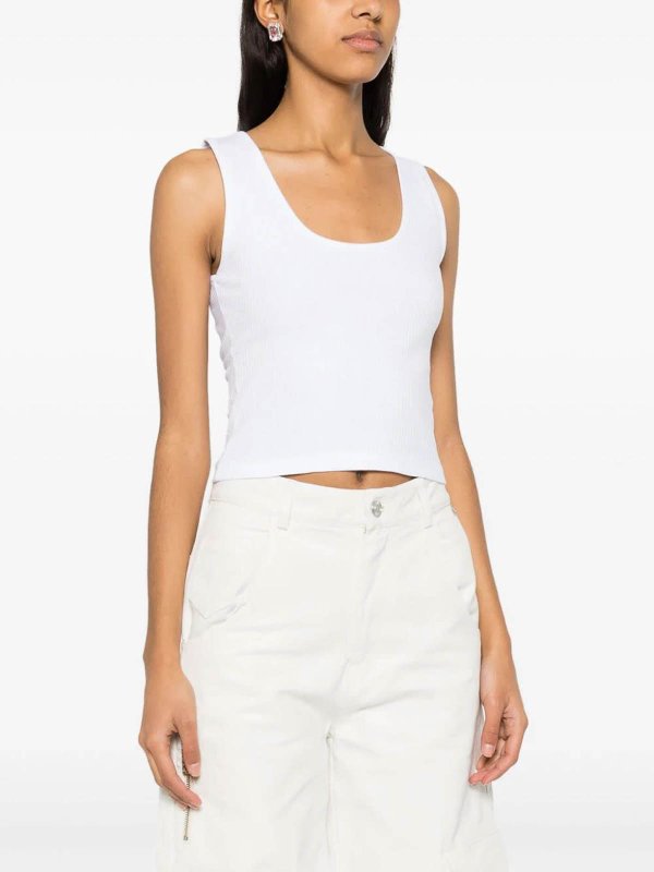 The Best Shops GCDS: Top e canotte - Canotta con logo scintillante