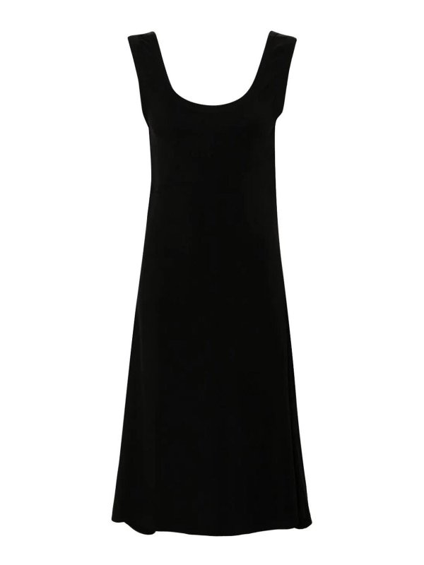 JIL SANDER: ニーレングスドレス - 膝丈ドレス - 黒