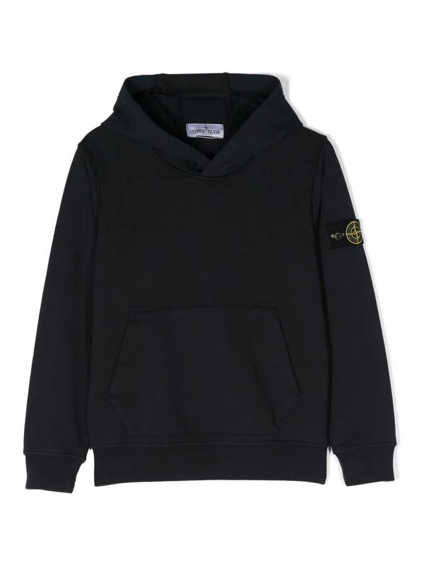 Stone Island Junior: Sudaderas y suéteres - Sudadera - Negro
