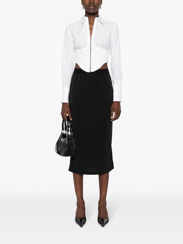 VERSACE JEANS: gonne al ginocchio  e longuette online - Maglia Strass