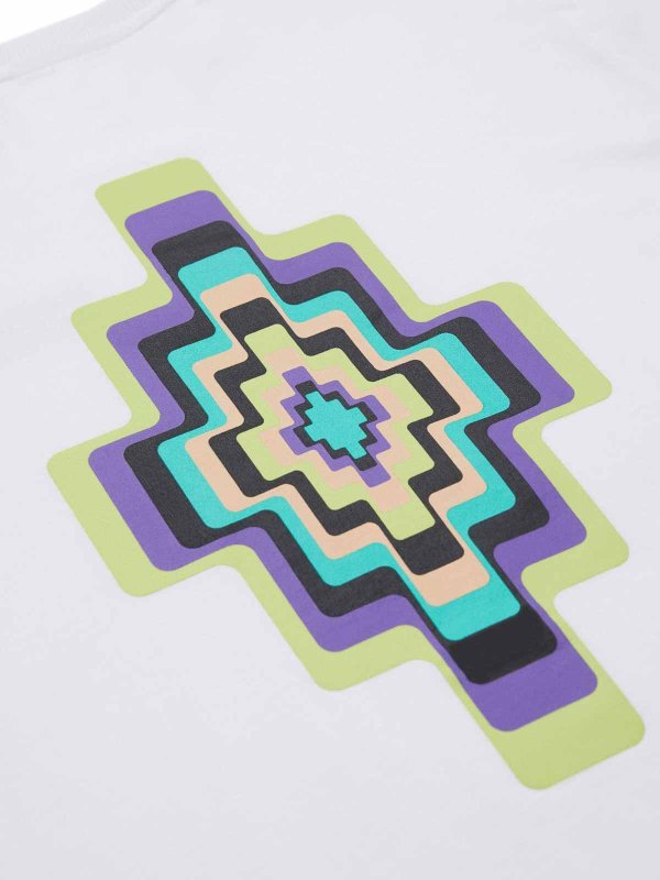 The Best Shops Marcelo Burlon County Of Milan: t-shirts - Optical Cross Regular T-Shirt