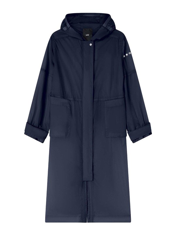 ADD: parkas - Navy Blue Long Parka