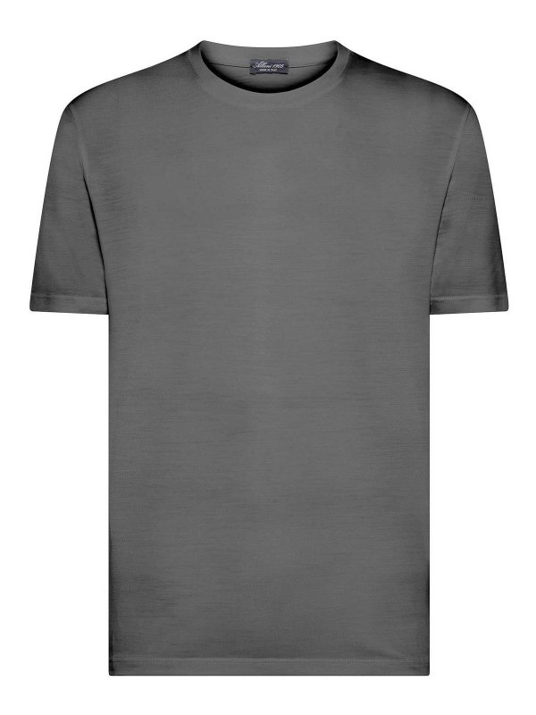ALBENI 1905: t-shirts - Anthracite Merino Wool T-Shirt