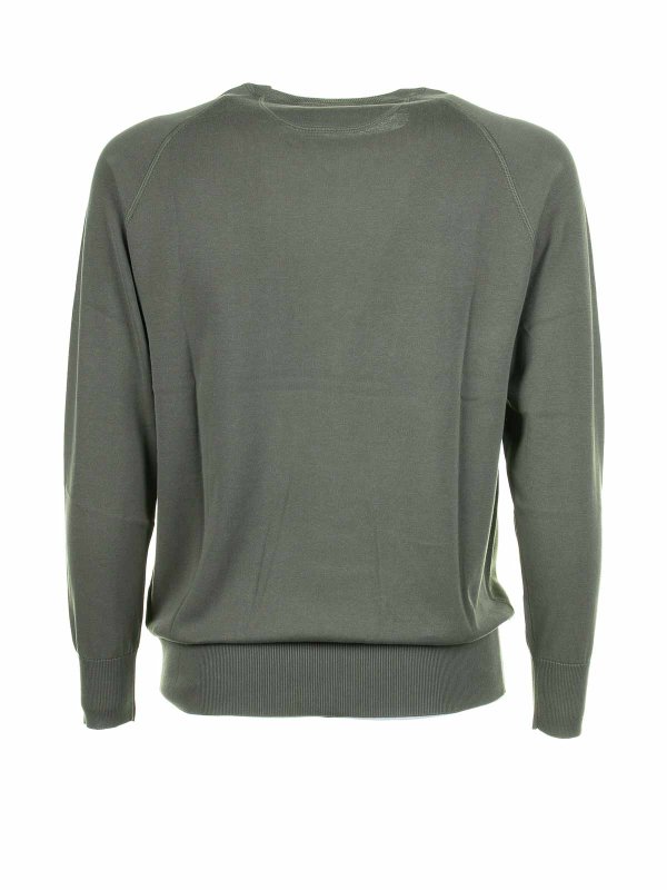 ASPESI: crew necks online - Green Crew Neck Sweater