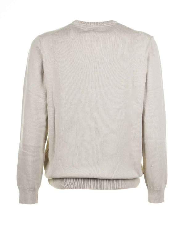 BARBOUR: crew necks online - Beige crew neck sweater