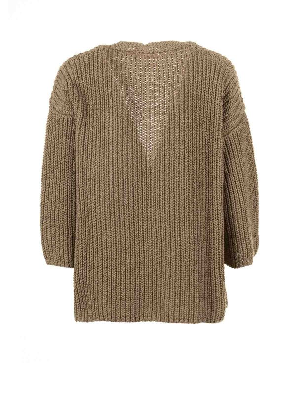 BASE: cardigans online - Beige Open Cardigan