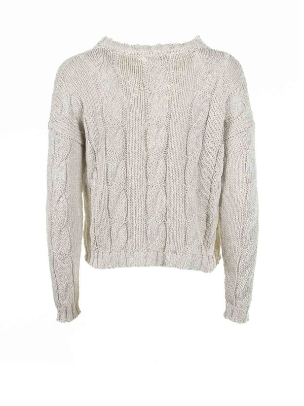 BASE: Strickpullover mit Rundhalsausschnitt online - Rundhalspullover - Weiß