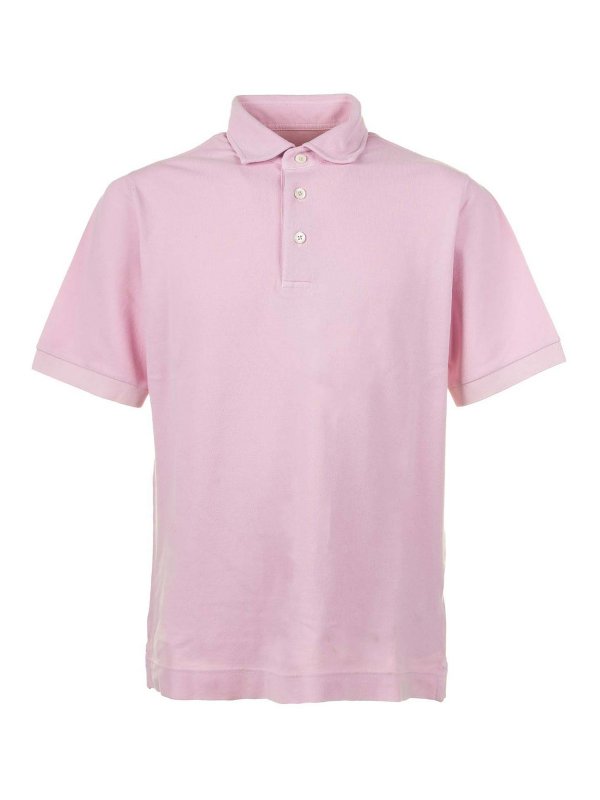 CIRCOLO 1901: polo shirts - Pink Short Sleeve Polo Shirt