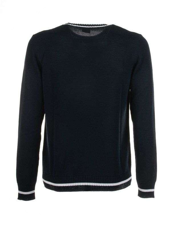 ELEVENTY: Strickpullover mit Rundhalsausschnitt online - Rundhalspullover - Blau