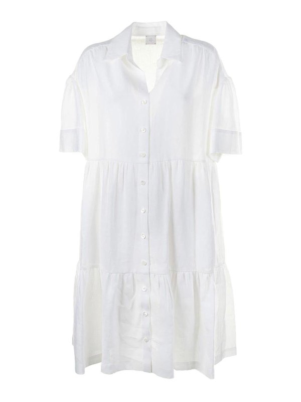 ELEVENTY: Robe longueur genou - Robe Au Genou - Blanc