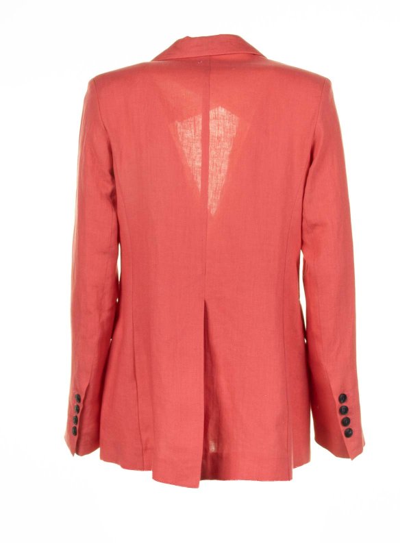 ELEVENTY: casual jackets online - Double-breasted Coral Linen Jacket