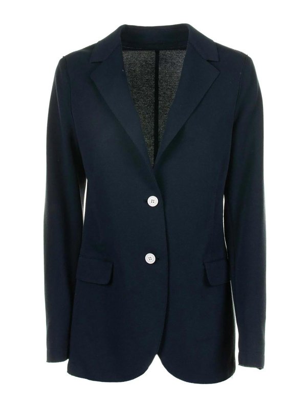 ジャケット ELEVENTY Women Jackets I80GIAF05TES0A16211 Blue Eleventy Single-breasted blue jacket - Blue