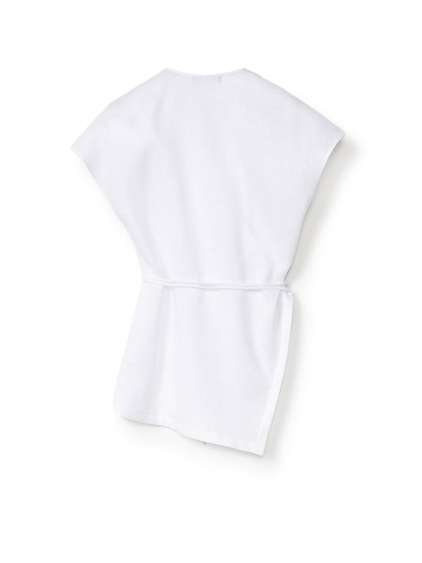 FABIANA FILIPPI: Tops & Tank tops online - White Criss-Cross Top In Wool And Silk