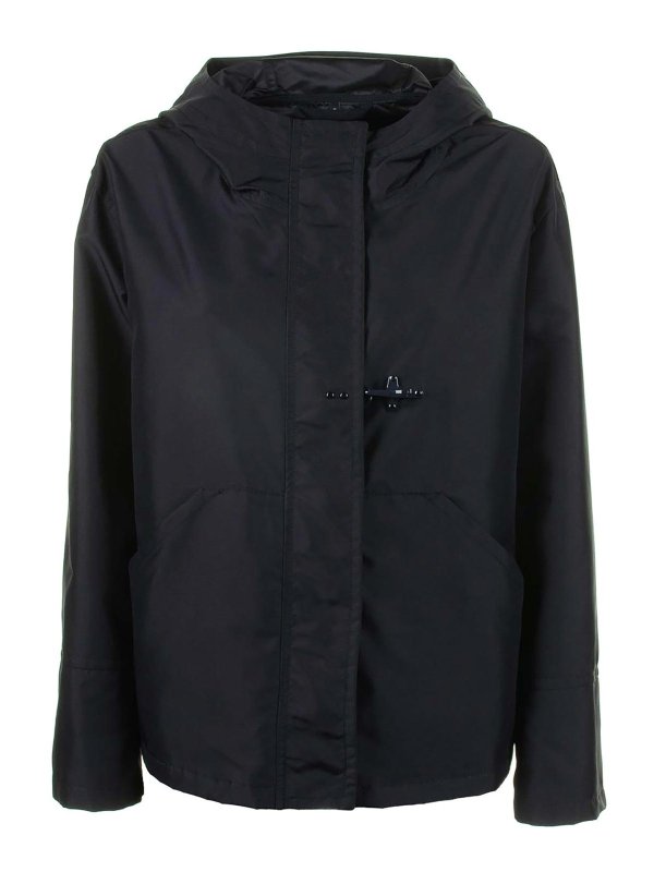 FAY: trench coats - Black Trench Coat