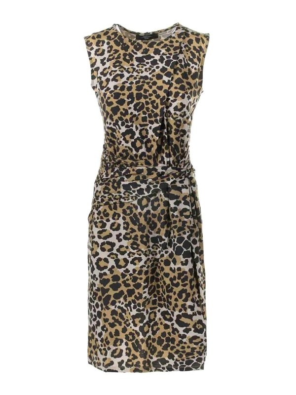 WEEKEND MAX MARA: ニーレングスドレス - 膝丈ドレス - アニマル柄