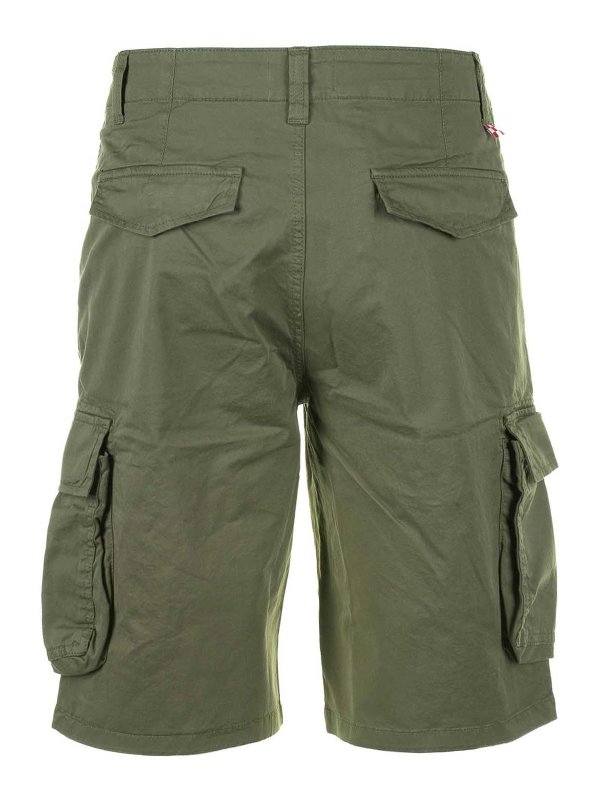 MC2 SAINT BARTH: Trousers Shorts online - Military Green Freeport Bermuda Shorts