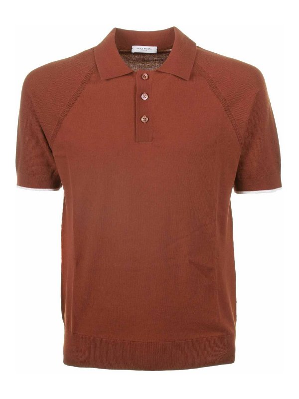 Paolo Pecora: ポロシャツ - ポロシャツ - ブラウン