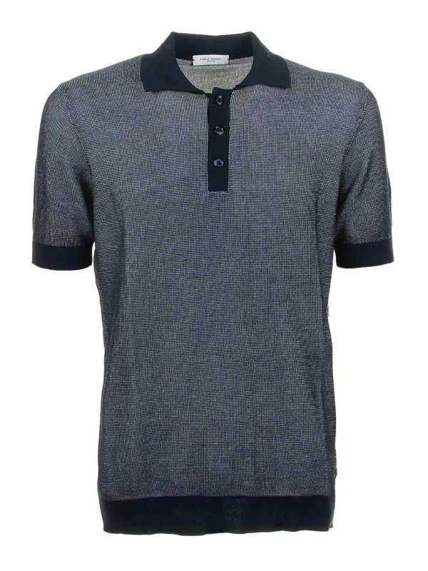 Paolo Pecora: ポロシャツ - ポロシャツ - ブルー