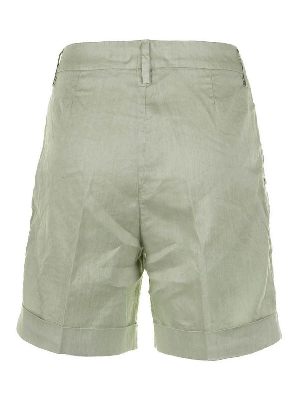 RE-HASH: pantaloni shorts online - Bermuda Donna A Vita Alta Verde Mela
