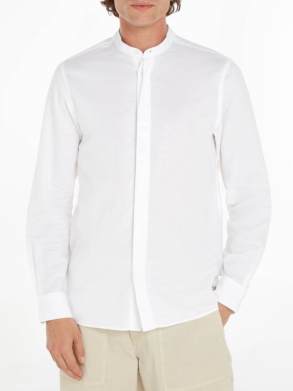 The Best Shops TOMMY HILFIGER: shirts - Regular Fit Shirt In Dobby Fabric