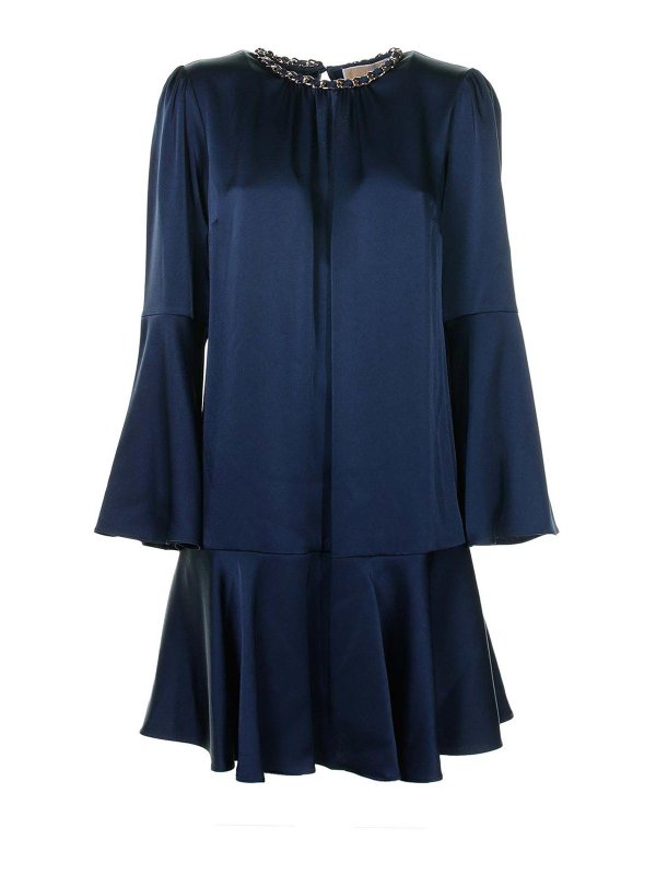 MICHAEL KORS: ニーレングスドレス - 膝丈ドレス - ダークブルー