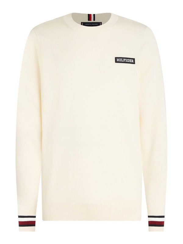 TOMMY HILFIGER: Suéteres con cuello pico - Suéter Cuello Redondo - Marrón