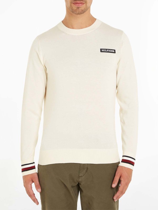 The Best Shops TOMMY HILFIGER: Suéteres con cuello pico - Suéter Cuello Redondo - Marrón