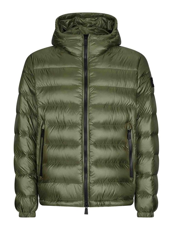 ADD: padded jackets - Green Quilted Down Jacket
