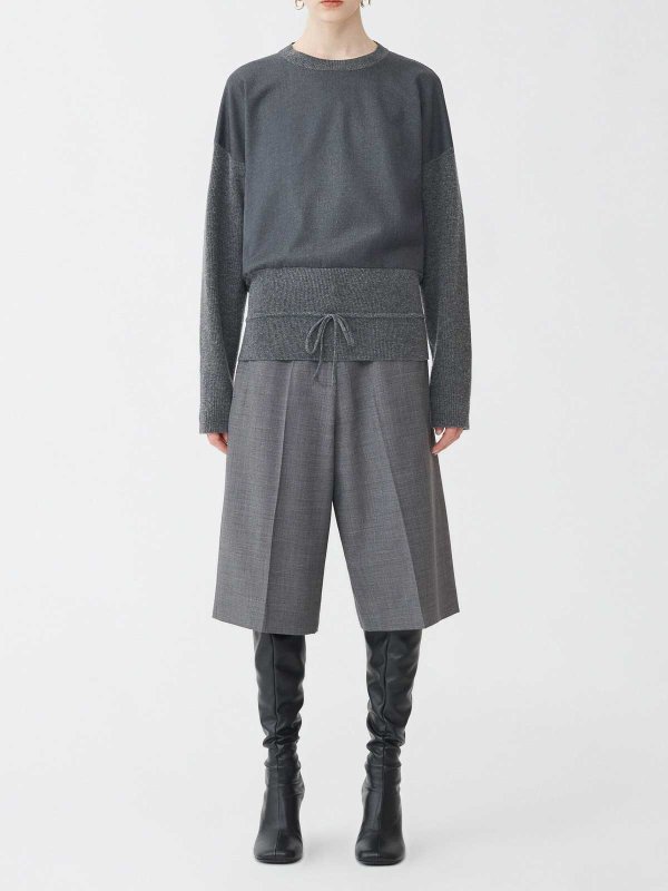 FABIANA FILIPPI: Strickpullover mit Rundhalsausschnitt online - Rundhalspullover - Schwarz