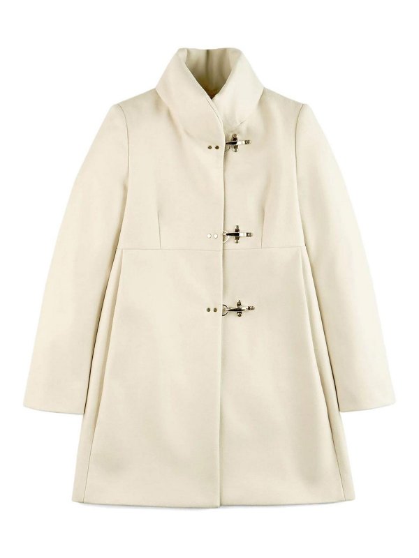FAY: short coats - Virgin coat in soft wool