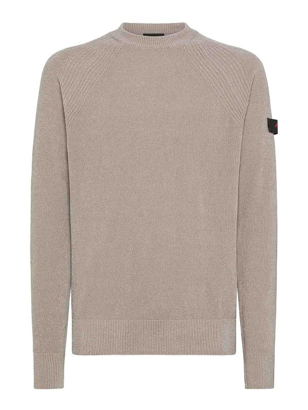 PEUTEREY: Strickpullover mit Rundhalsausschnitt - Rundhalspullover - Grau