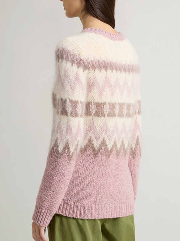The Best Shops WOOLRICH: Strickpullover mit Rundhalsausschnitt - Rundhalspullover - Beige
