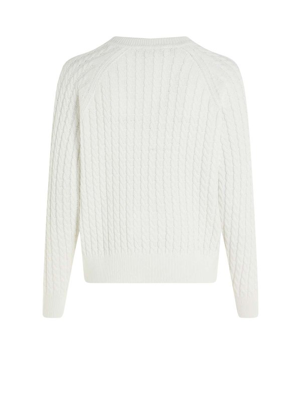 TOMMY HILFIGER: Strickpullover mit Rundhalsausschnitt online - Rundhalspullover - Beige