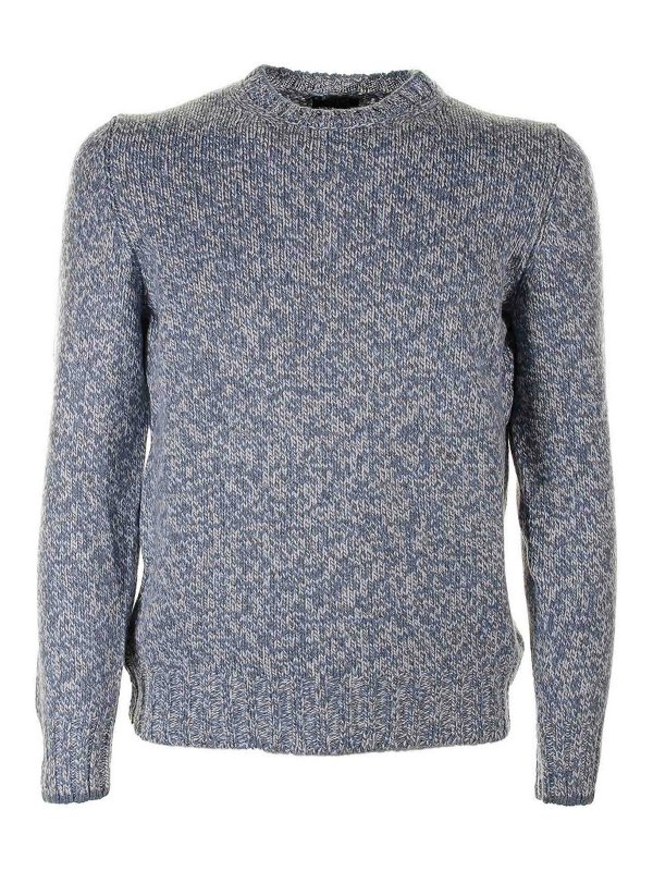 BARBA: crew necks - Bluette crew neck sweater
