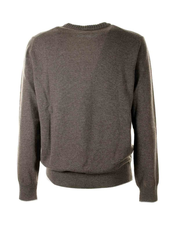 ELEVENTY: Pull col rond online - Pull Col Rond - Marron