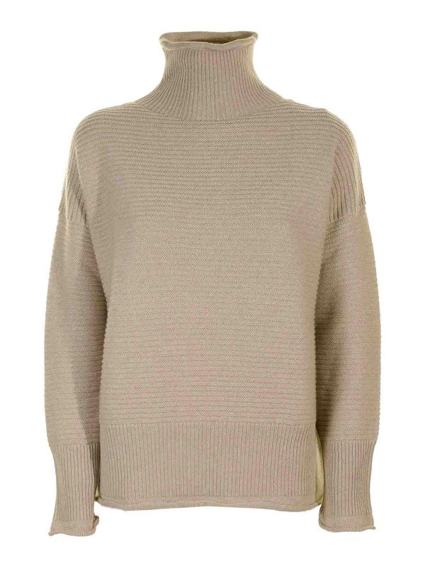 ELEVENTY: Turtlenecks & Polo necks - Beige Wool Turtleneck