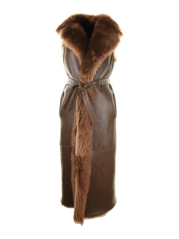 ELEVENTY: Pellicce e montoni - Gilet Lungo In Pelliccia