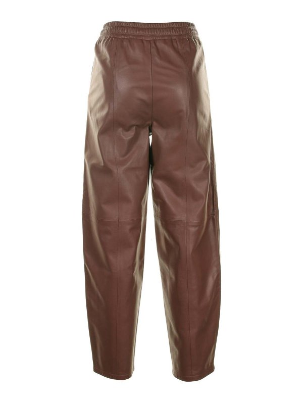 ELEVENTY: Pantalons en cuir online - Pantalons En Cuir - Marron