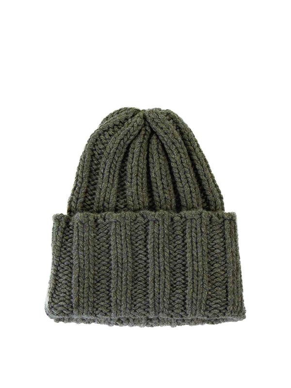 INVERNI: hats & caps - Military Green Cashmere Beanie