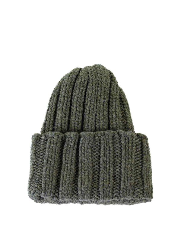 INVERNI: hats & caps online - Military Green Cashmere Beanie