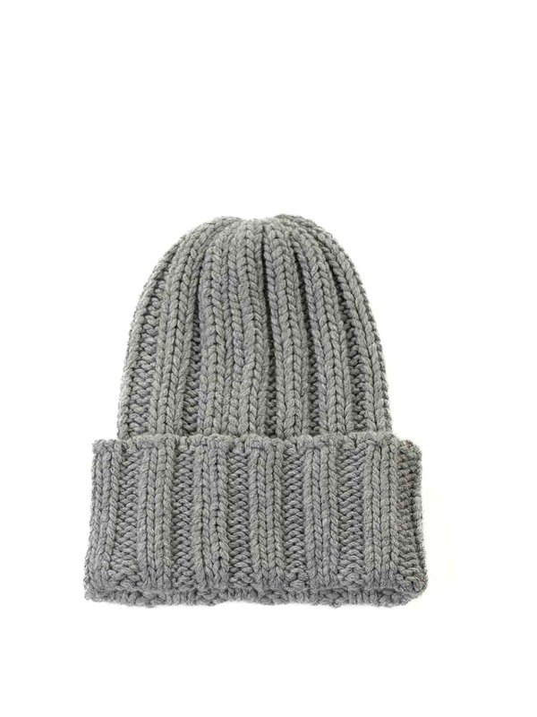 INVERNI: hats & caps online - Gray Cashmere Beanie