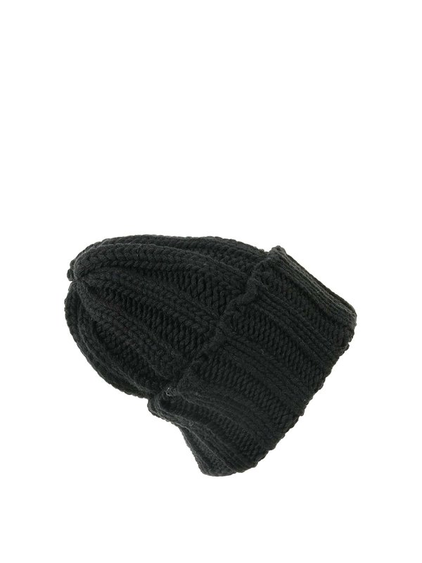 INVERNI: hats & caps online - Black Cashmere Beanie