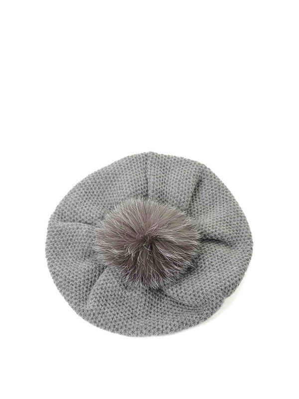 INVERNI: hats & caps online - Honeycomb Basque In Pure Cashmere