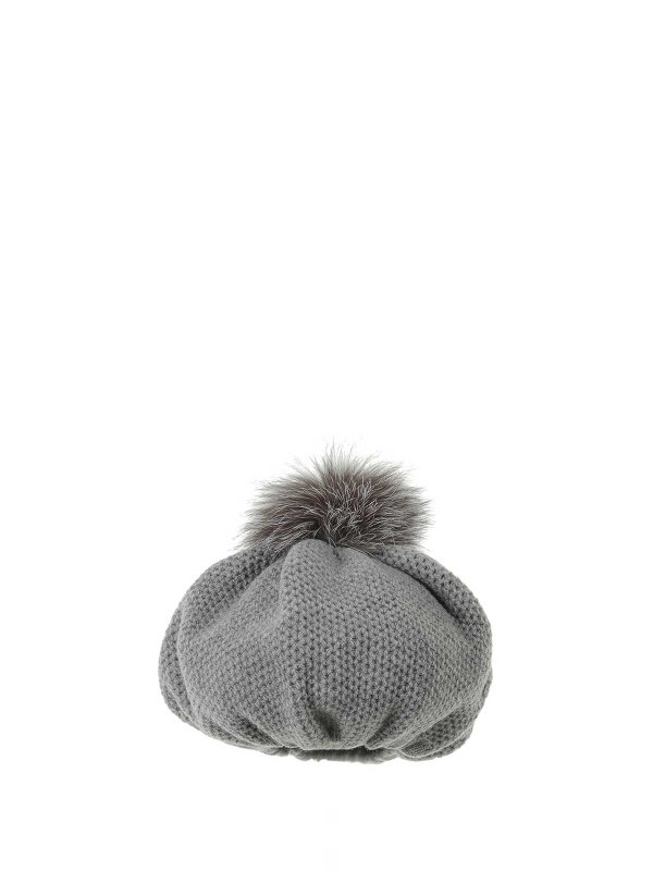 The Best Shops INVERNI: hats & caps - Honeycomb Basque In Pure Cashmere