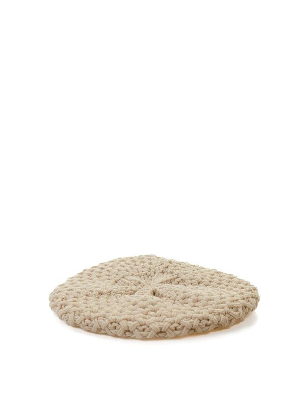 INVERNI: hats & caps - Basque In Pure Cashmere Honeycomb