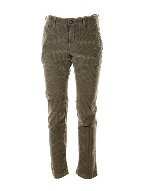 JACOB COHEN: casual trousers - Olive Green Trousers
