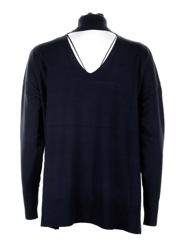 KAOS: Turtlenecks & Polo necks online - Blue turtleneck