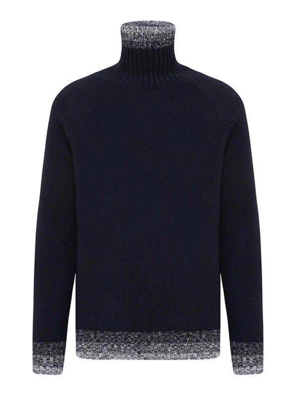 MALO: Turtlenecks & Polo necks - Navy blue turtleneck