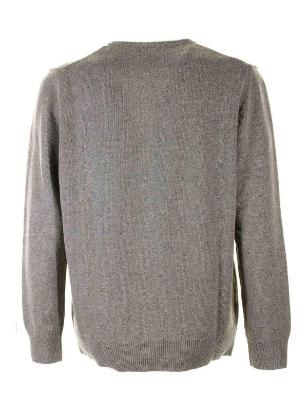 MC2 SAINT BARTH: Strickpullover mit Rundhalsausschnitt online - Rundhalspullover - Grau