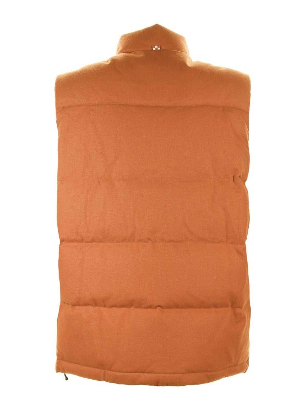 MC2 SAINT BARTH: waistcoats & gilets online - Orange Quilted Vest